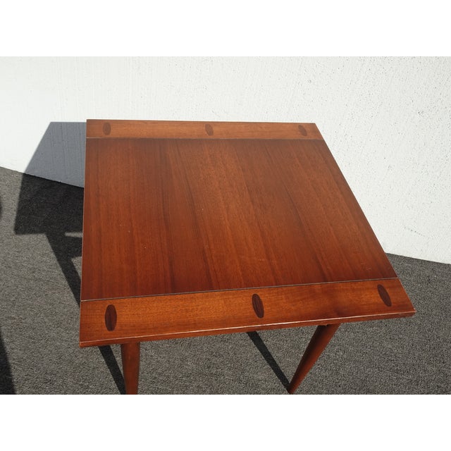 Mid-Century Modern Vintage Mid Century Modern Brown End Table For Sale - Image 3 of 12