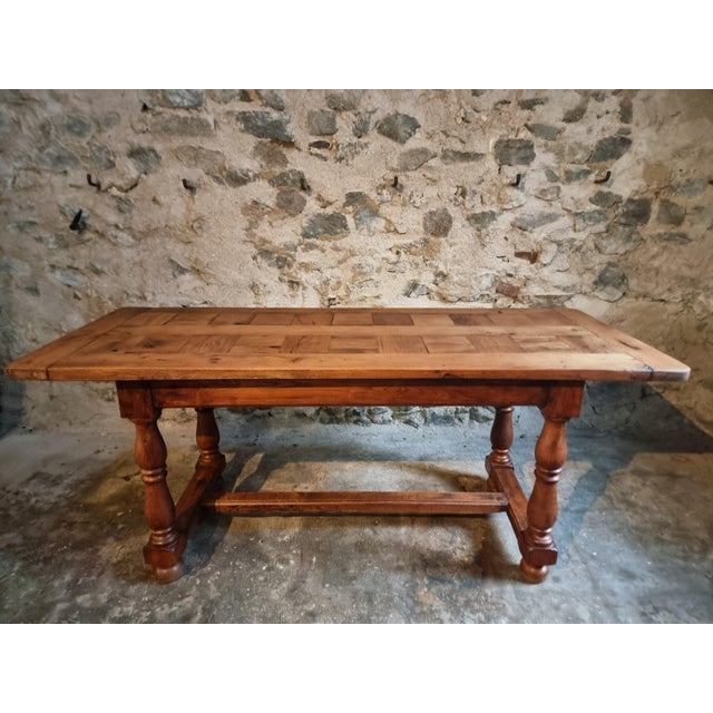Vintage French Oak Dining Table, 1950-1970 For Sale - Image 13 of 15