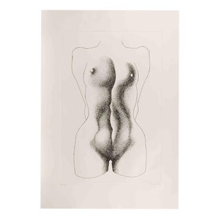 Giacomo Porzano, Nude, 1972, Etching For Sale