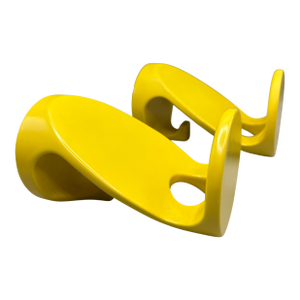 Space Age Italian Modern Sunny Yellow Mid 20th Century Wall Hooks a Pair