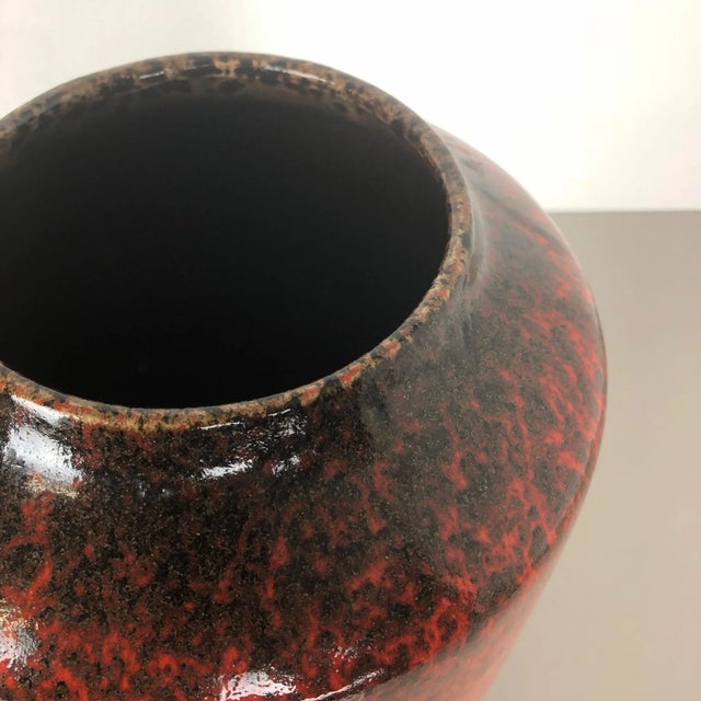 Large Multi-Color Pottery Super Fat Lava 517-45 Vase from Scheurich WGP, 1970s For Sale - Image 10 of 18