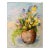 Vintage Floral Oil on Canvas Painting For Sale