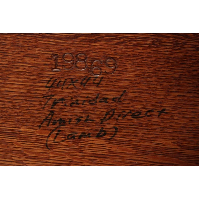 Custom Quality Modern Guitar Pick Oak Counter Height Dining Table For Sale - Image 13 of 18