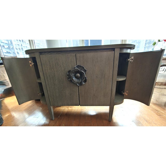 Currey & Company Briallen Demi-Lune Cabinet by Currey & Company For Sale - Image 4 of 8