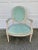 A French Country Classic | Louis XVI Fauteuil in Soft Celadon Velvet For Sale - Image 11 of 11