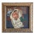 Mid-Century Figurative Interior Oil Painting For Sale