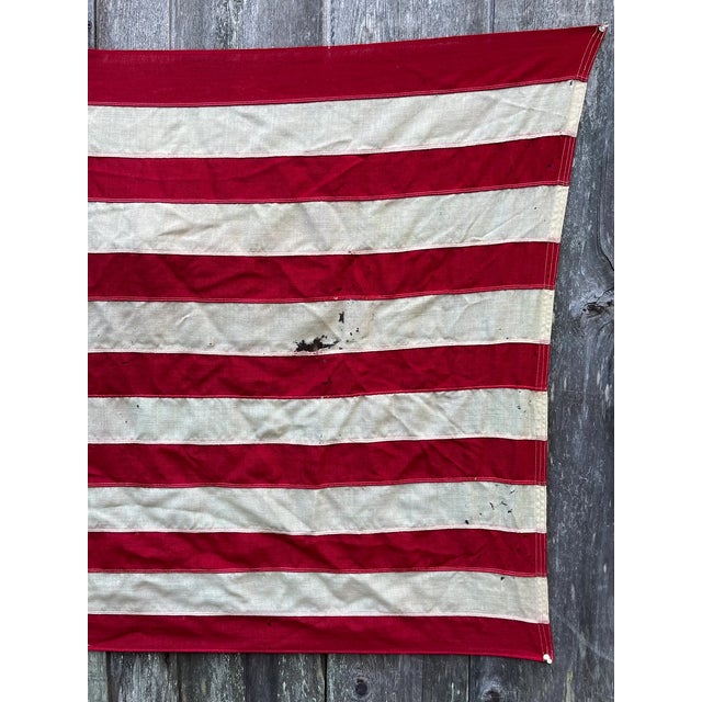 1960s 1960 American Flag Wool Sewn Stars and Stripes For Sale - Image 5 of 8