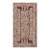 1880s Small Multicolor Geometric Folk Art Antique American Knotted Wool Hooked Rug For Sale