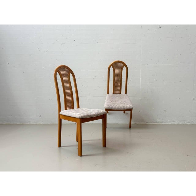 Wood Vintage Dining Chairs with Viennese Caning from Lübke, 1980s, Set of 6 For Sale - Image 7 of 18
