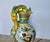 1930s Italian Majolica Hand Painted Ceramic Pottery Face Handles Vase For Sale - Image 5 of 16