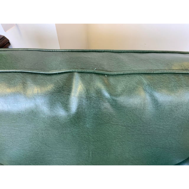 Late 20th Century Green Vinyl Club Chair For Sale In New York - Image 6 of 8
