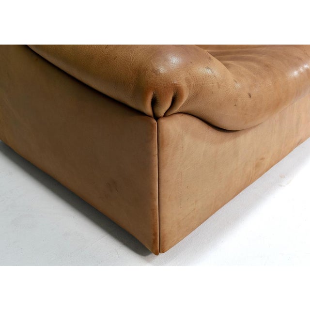 Set of DS46 Cognac Buffalo Leather Sectional Sofa from De Sede, 1976 For Sale - Image 13 of 15