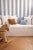 Bicolor White Velvet Cushion with Brick and White Fringes from Lo Decor For Sale - Image 6 of 9