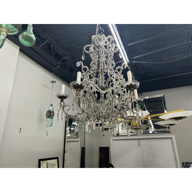 19th Century Italian Crystal Chandelier For Sale - Image 10 of 12