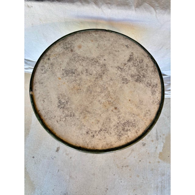 Late 19th Century French Iron and Stone Bistro Garden Table For Sale - Image 6 of 12