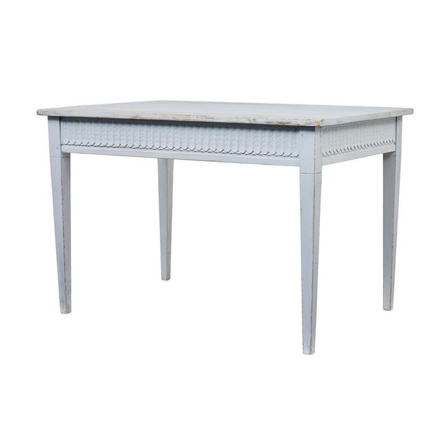 Late 19th Century Antique Swedish Painted Pine Table, 1890 For Sale - Image 5 of 10