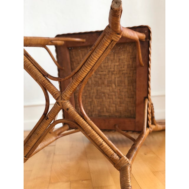 Vintage Rattan Chair by R. Wengler, Copenhagen For Sale - Image 11 of 13