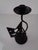 Black Brutalist Iron Cat Candleholder, Germany, 1960s For Sale - Image 8 of 18
