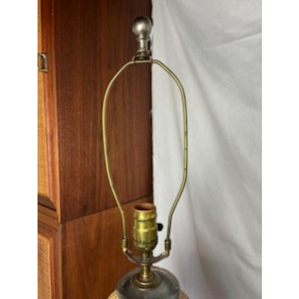Late 19th Century French Victorian Cane Wrapped Seltzer Bottle Lamp For Sale - Image 4 of 10