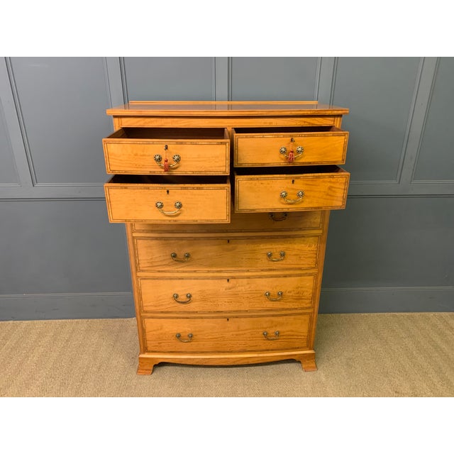 Inlaid Satinwood Tallboy, 1905 For Sale - Image 10 of 18