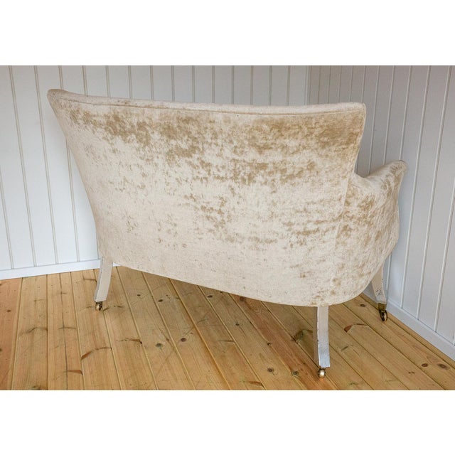 Early 19th Century Antique French Sofa in Velvet, 1830 For Sale - Image 5 of 18