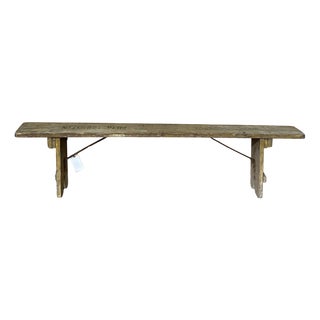 Brewers Folding Wood Bench, 1950s For Sale