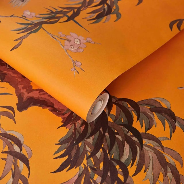 English House of Hackney Zeus Wallpaper - Ochre For Sale - Image 3 of 4