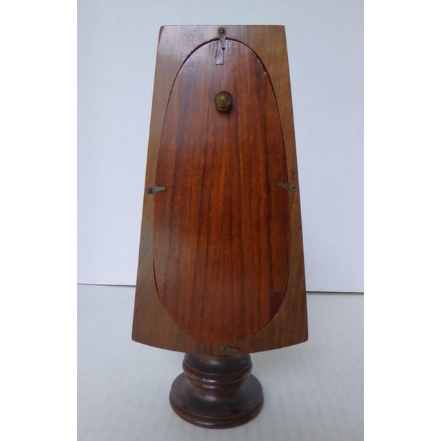 Copper Enameld Face and Wood Table / Mantel Clock, Spain 1950s For Sale - Image 4 of 12