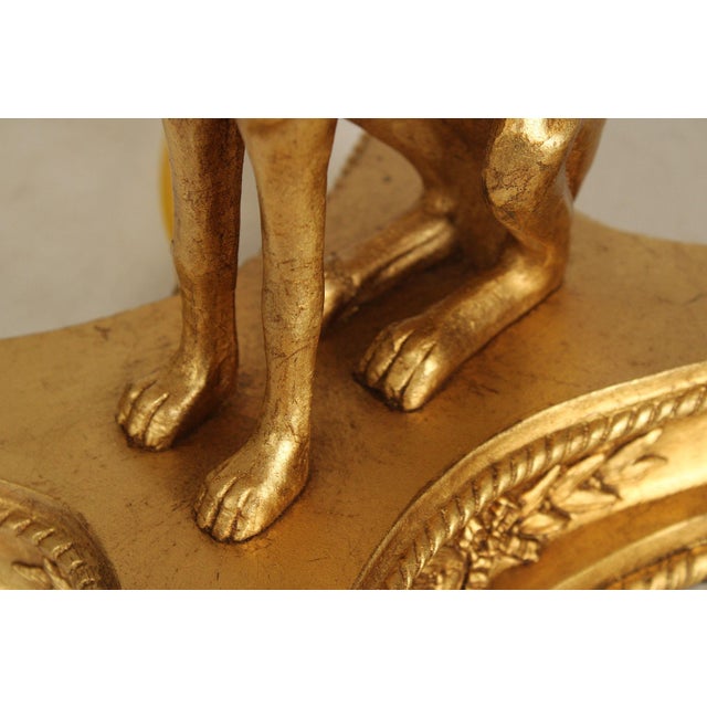 Late 20th Century Egyptian Revival Gilt Greyhound Table Lamps - a Pair For Sale - Image 15 of 18