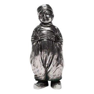 Polish Silver Salt Cellar Porter, 1890s For Sale