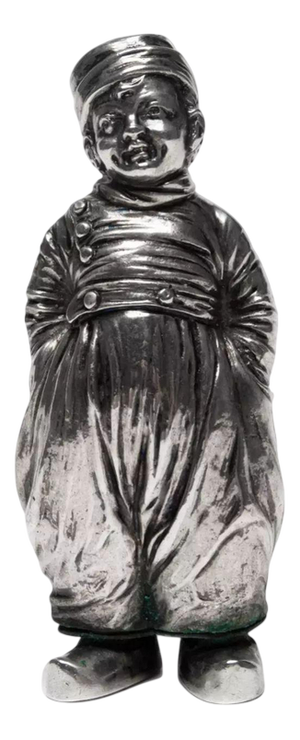 Polish Silver Salt Cellar Porter, 1890s
