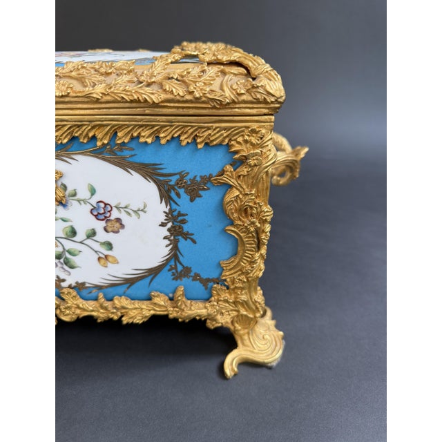 19th Century Porcelain and Gilt Bronze Casket, France For Sale - Image 12 of 18