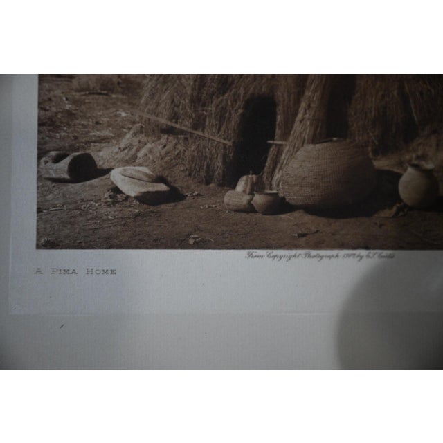 Edward S. Curtis "A Pima Home" 1907 Vintage Tissue Photogravure, Cardozo Collection For Sale - Image 4 of 5