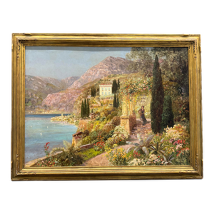 Lago Maggiore, Italy, by Alois Arnegger, Oil on Canvas, Ca. 1925