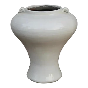 Tall White Ceramic Vase