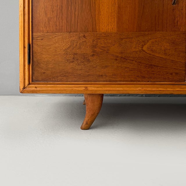 Mid-Century Modern Italian Sideboard in Wood and Brass, 1950s For Sale - Image 15 of 16