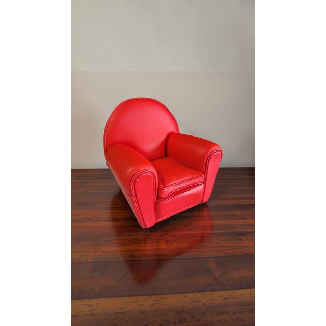 Animal Skin Miniature Vanity Fair Armchair by Poltrona Frau, Italy, 1990s For Sale - Image 7 of 7