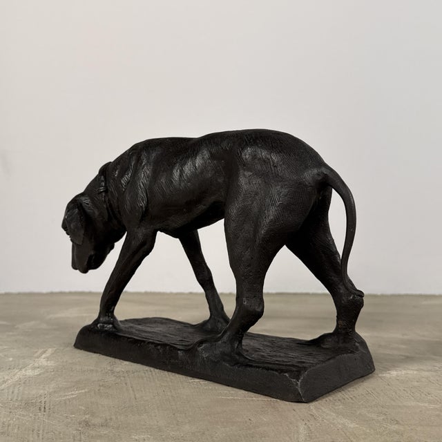 Late 20th Century Bronze Hunting Dog Sculpture, Tracking Hound – 14” L For Sale - Image 5 of 8
