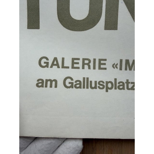Vintage Exhibition Poster Galerie Erker by Hans Hartung, St. Gallen, 1966 For Sale - Image 4 of 9