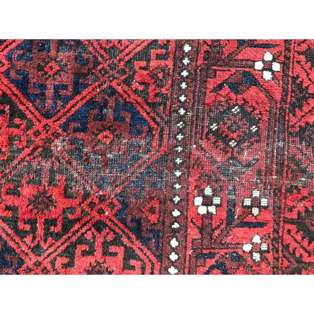 Antique Turkmen Baluch Afghan Rug For Sale - Image 6 of 14
