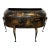 Stunning Late Twentieth Century Theodore Alexander Black Asian Chinoiserie Toleware Metal Floor Jardiniere Planter With Cabriole Legs For Sale