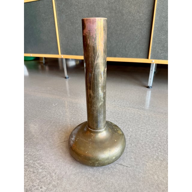 1960s Paolo Marini Laras Padova Brass Bud Vases Mid-Century Modern Italian Design Set For Sale - Image 9 of 14