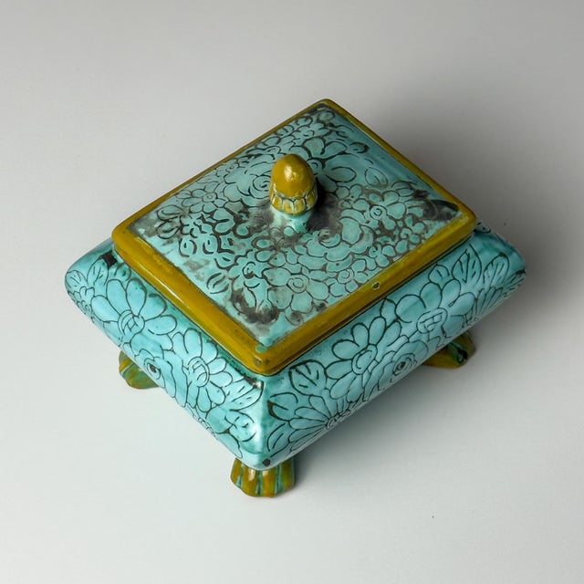 Vintage Ceramic Jewelry Box by Maioliche d'Arte Cordivani for Ascoli Piceno, Italy, 1970s For Sale - Image 16 of 18