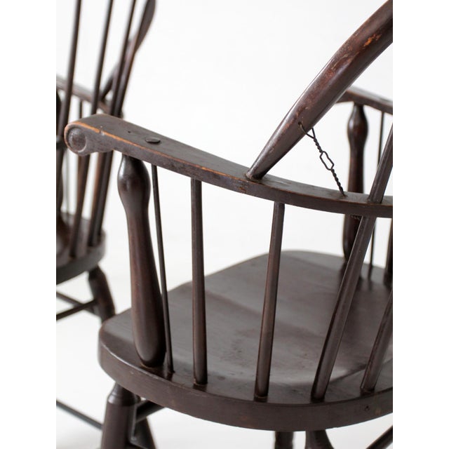 Antique Windsor Billiard Chairs Pair For Sale - Image 11 of 18