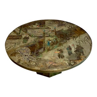 Philip and Kelvin Laverne Chan Bronze and Pewter Coffee Table, Mid 20th Century For Sale