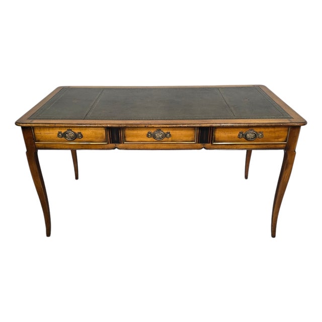 French Oak Partners Library Desk, 1920 For Sale