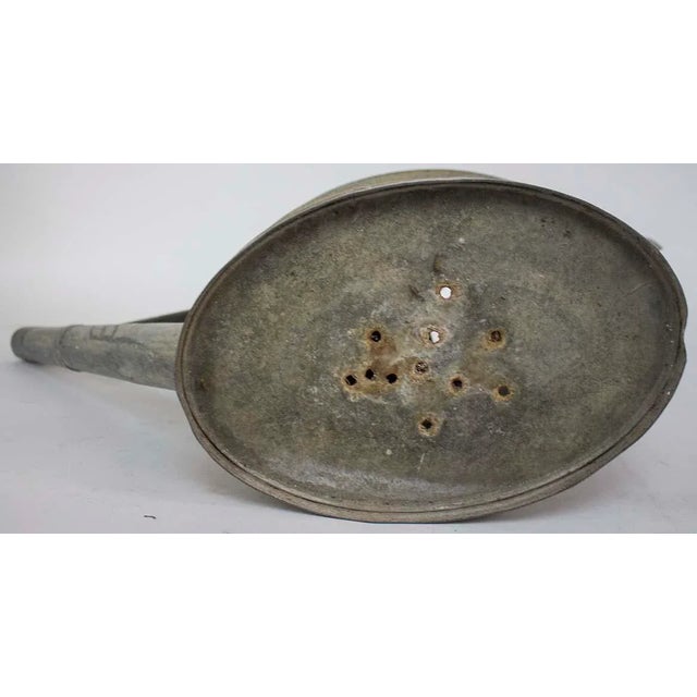 Antique Schneiderkanne Watering Can Planter - Galvanized Metal For Sale - Image 9 of 10