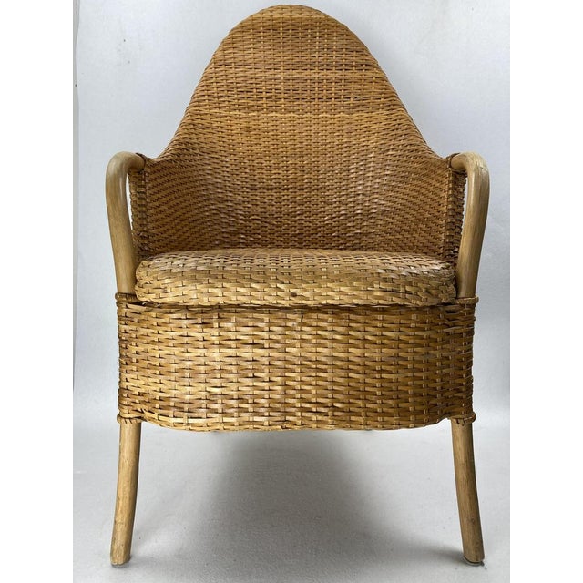 Webbing, Leather and Beech Armchair, 1970s For Sale - Image 4 of 18
