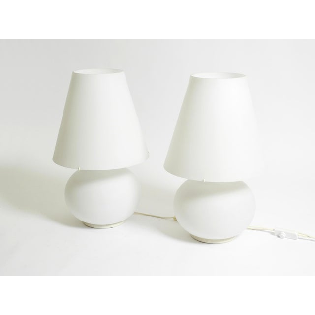 Postmodern Large Vintage Paralume Table Lamps from Leucos, 1980s, Set of 2 For Sale - Image 3 of 18