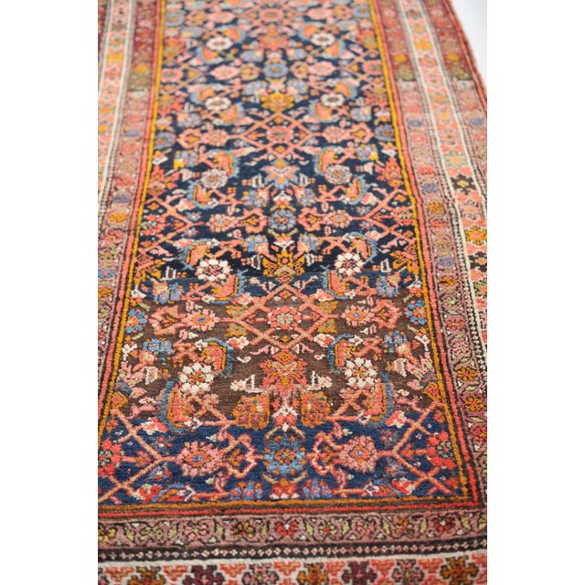 1940s Water Garden Runner Rug , 4 x 15.5 For Sale - Image 9 of 11